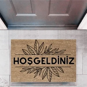 Kapı Önü Paspası Dekoratif Dijital Baskı Hoşgeldiniz P-2312