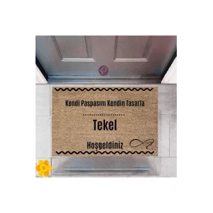 Kapı Önü Paspası Dekoratif Dijital Baskı Tekel P-2552