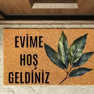 Kapı Önü Paspası Özel Tasarım Koko Model Defne Yaprağı Pk-1529
