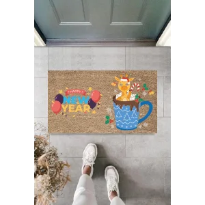 Kapı Önü Paspası Yeni Yıl 2025 Özel Tasarım Model 162