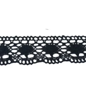 Kopanaki Dantel En 5 Cm Badem Model Siyah 1 Metre