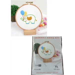 Nakış Kitleri Kasnaklı 8.6 X 6 cm Fil