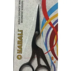 Nakış Makası Kuğulu Dekoratif Makas Siyah  Ybl-045 Model 11