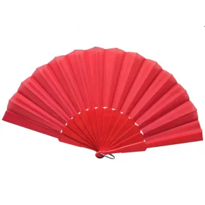 Plastik Kumaş Yelpaze 12li Kırmızı