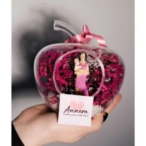 Teraryum Mini Elma Bebek Tutan Anne Temalı Hediye