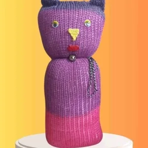 Tıkırık Örgü Yastık Uyku Ve Oyun Arkadaşı Pembeş - 35 Cm