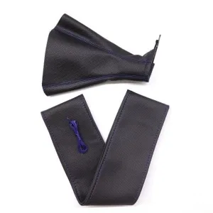 Tüm Araçlara Uyumlu Direksiyon Kılıfı Ve Vites Körüğü Siyah Vinil Mavi