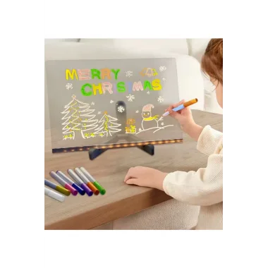 12 Inc Led Işıklı Çizim Tahtası Ayarlanabilir Stant Ve Kalemleri İle