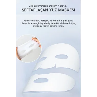 5 Adet Şeffaflaşan Maske – Doğal Kolajen İçerikli Kore Cilt Maskesi