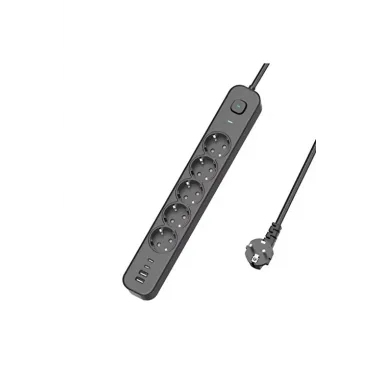 5 Prizli Akım Korumalı Uzatma Kablosu | 2xusb-a + 2xusb-c | 3680w - 2m Kablo