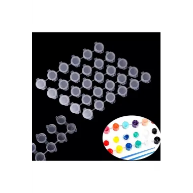 5 Takım 6’lı 3 Ml Boş Boya Kabı – Boya Saklama Ve Karıştırma Kutusu