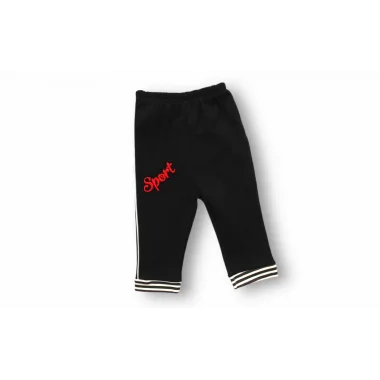 6-9 9-12 12-18 18-24 24-36 Ay Sport Baskılı Çizgili Uzun Kollu Sweatli 2li Erkek Bebek Takımı