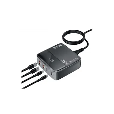 65w Masaüstü 4 Portlu Hızlı Şarj Cihazı İstasyonu 2xusb-a, 2xtype-c Giriş,1,5 Mt. Kablo