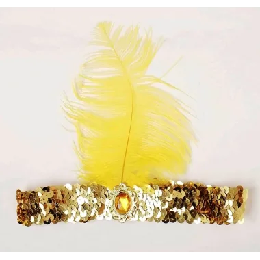 7039ler 8039ler Ve 9039lar Temalı Altın Renk Çarliston Saç Bandı