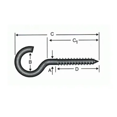 Açık Piton, Kanca, Çengel 21x80 - 100 Adet