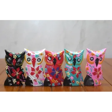 Ahşap 5li Baykuş Seti Polos-10