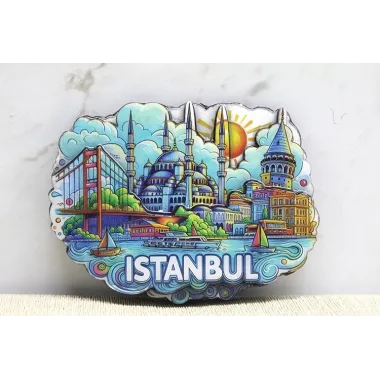 Ahşap İstanbul Temalı Magnet Alk4361
