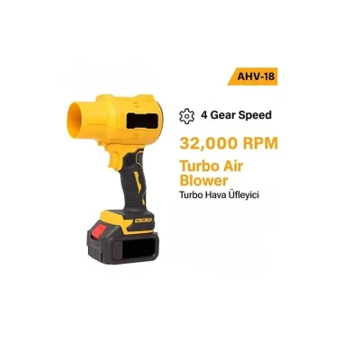 Ahv-18 Turbo Hava Üfleyici | 4 Kademe Hız | 21v 431w Kablosuz Blower | 32.000 Rpm’’