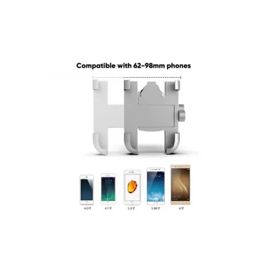 Alüminyum Gövdeli Metal Ayna Bağlantılı Motosiklet Telefon Tutucu 7 İnç Xl
