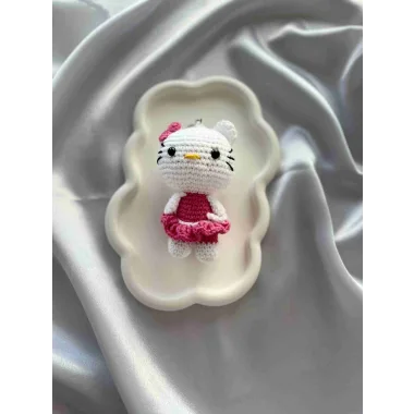 Amigurumi Anahtarlık  El Yapımı Kitty 13 cm