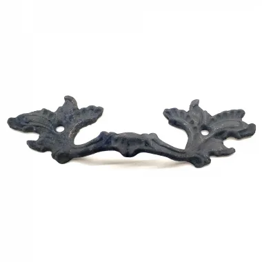 Antika Tarz Dekoratif Pirinç Çiçek Kapı Kulbu - 40x125 Mm, Oksit