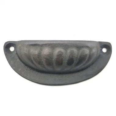 Antika Tarz Dekoratif Pirinç İstiridye Tas Mobilya Kulbu - 37x87 Mm, Oksit