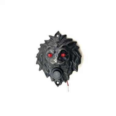 Antika Tarz Dekoratif Pirinç Kapı Zili - 100x78 Mm, Oksit, Led Işıklı