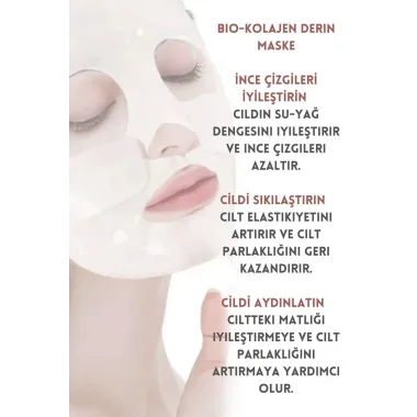 Bio Collagen Real Deep Şeffaflaşan Cilt Maskesi – Nemlendiren, Gözenek Küçülten Ve Onarıcı Yüz Maskesi