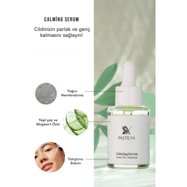 Calming Yüz Serumu – Yeşil Çay & Panthenol İçerikli Yatıştırıcı Bakım