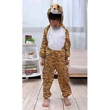 Çocuk Kaplan Kostumu - Aslan Kostümü 4-5 Yaş 100 Cm