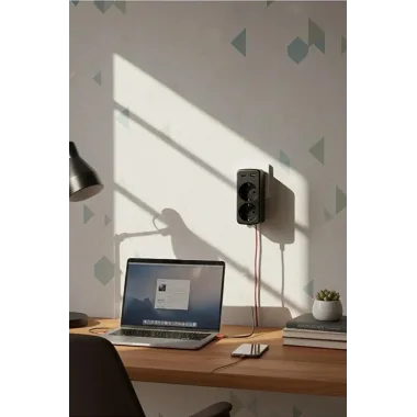 Çoklu Priz Yüksek Gerilim Korumalı 2’li Priz 1xusb 1xtype-c Çıkışlı Grup Priz Çoğaltıcı