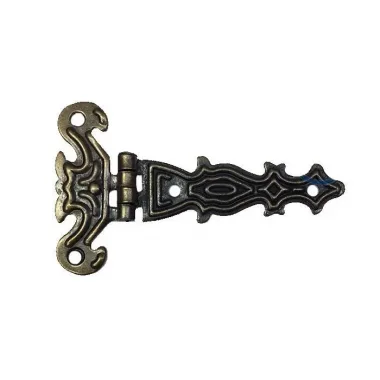 Dekoratif, Sac Tek Kuyruklu Menteşe - 40x68 Mm, Küçük, Antik, 1 Adet