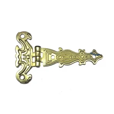 Dekoratif, Sac Tek Kuyruklu Menteşe - 40x68 Mm, Küçük, Sarı, 100 Adet