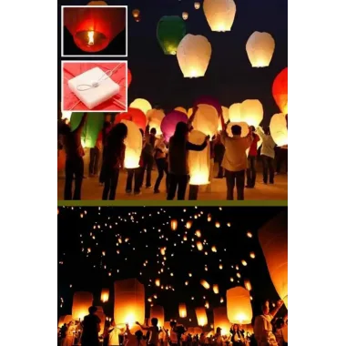 Dilek Feneri Gece Gökyüzü Dilek Balonu