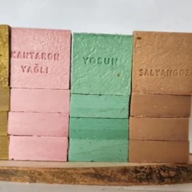 Doğal Üretim Sabunu Karışık (kükürt-kantaron-yosun-salyangoz)16lı Set