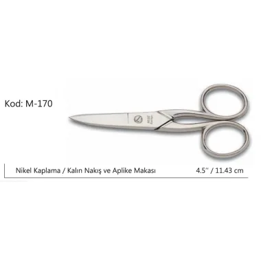 Europe Kalın Nakış Makası Süper Kalite No:4.5 11,43 Cm