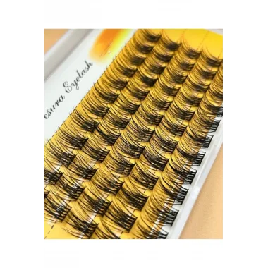 Gerçek Kıl Tekli Kirpik Demet Takma Kirpik 12mm - 5’li Sıra