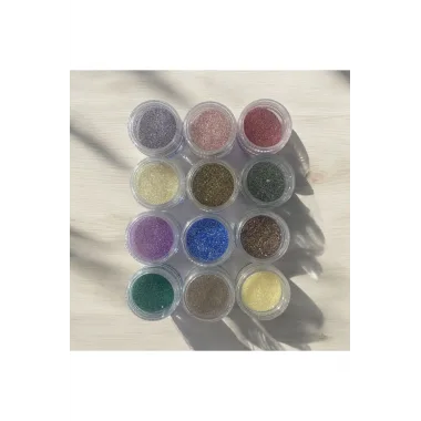 Glitter Sim Far 12li – Yüz Ve Vücut İçin Parıltılı Sim Göz Farı