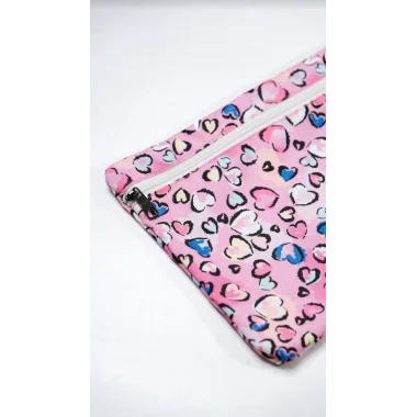 Islak/Kuru Kirli Temiz Kıyafet, Mayo, Bebek Çamaşır Çantası - Sıvı Geçirmez Kalpli