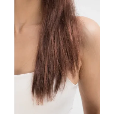 Kahve Renk Uzun Düz Parti Peruğu - Uzun Kahverengi Peruk