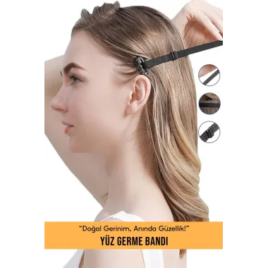 Kahverengi Yüz Germe Bandı – Tokalı Cilt Toparlayıcı Bant (1 Adet)