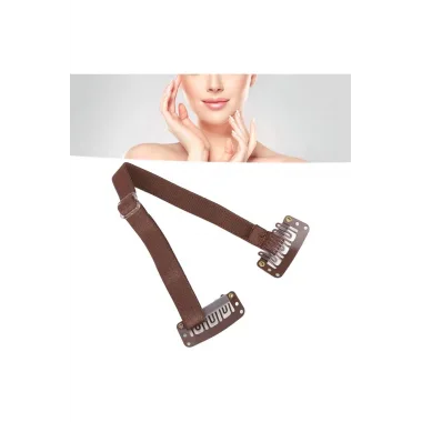 Kahverengi Yüz Germe Bandı – Tokalı Cilt Toparlayıcı Bant (1 Adet)