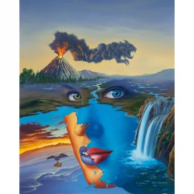 Kanvas Sayılarla Boyama Seti Kasnaklı-çerçeveli Kadının Evrendeki Gözü