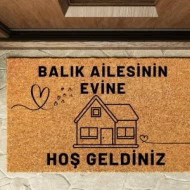 Kapı Önü Paspası Kişiye Özel Yazı Yazılır Koko Model Ev Detaylı Pk-1561