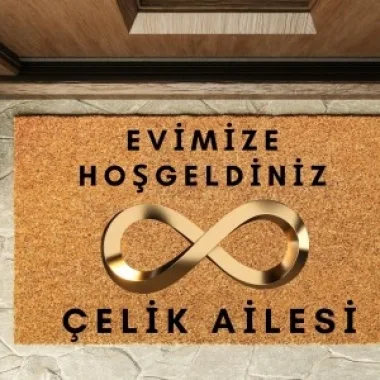 Kapı Önü Paspası Kişiye Özel Yazı Yazılır Koko Model Sonsuzluk Pk-1585