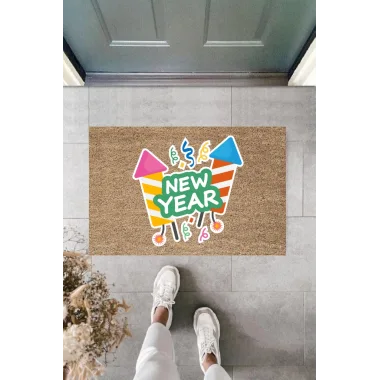 Kapı Önü Paspası Yeni Yıl Konsepti Dijital Baskı PY-175111102