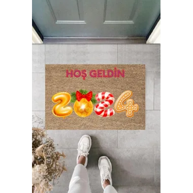 Kapı Önü Paspası Yeni Yıl Konsepti Dijital Baskı PY-175111117