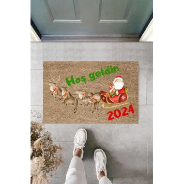 Kapı Önü Paspası Yeni Yıl Konsepti Dijital Baskı PY-175111141