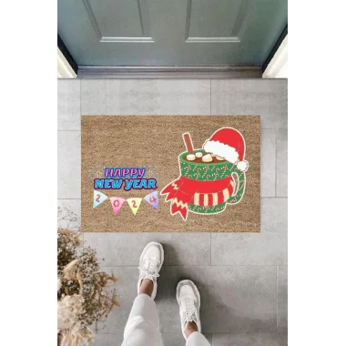 Kapı Önü Paspası Yeni Yıl Konsepti Dijital Baskı PY-175111221