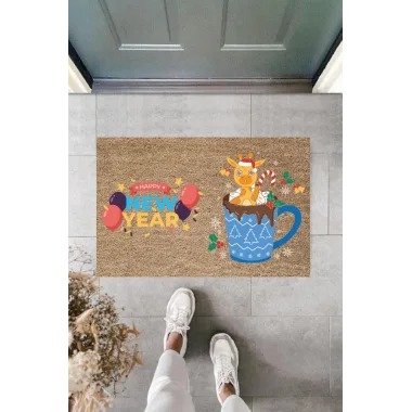 Kapı Önü Paspası Yeni Yıl Konsepti Dijital Baskı PY-175111227